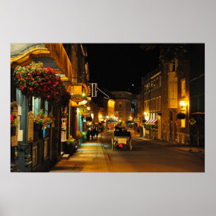 Póster Rue Rua... Louis Horse Drawn Carruagem do Quebec