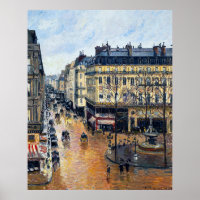 Rue Saint-Honoré à Tarde Camille Pissarro