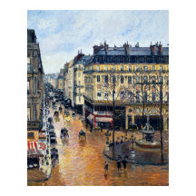 Rue Saint-Honoré à Tarde Camille Pissarro