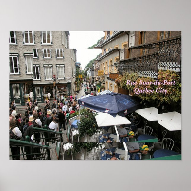 Poster Rue Sous-du-Fort - Cidade do Quebec (Frente)