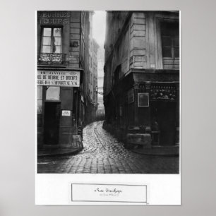 Poster Rue Tirechape, da rue St. Honore, Paris