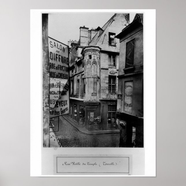 Póster Rue Vieille-du-Temple, Paris, 1858-78 (Frente)