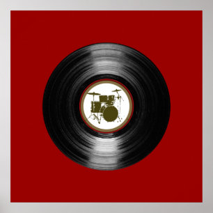 Póster rufa o registro de vinil para paredes