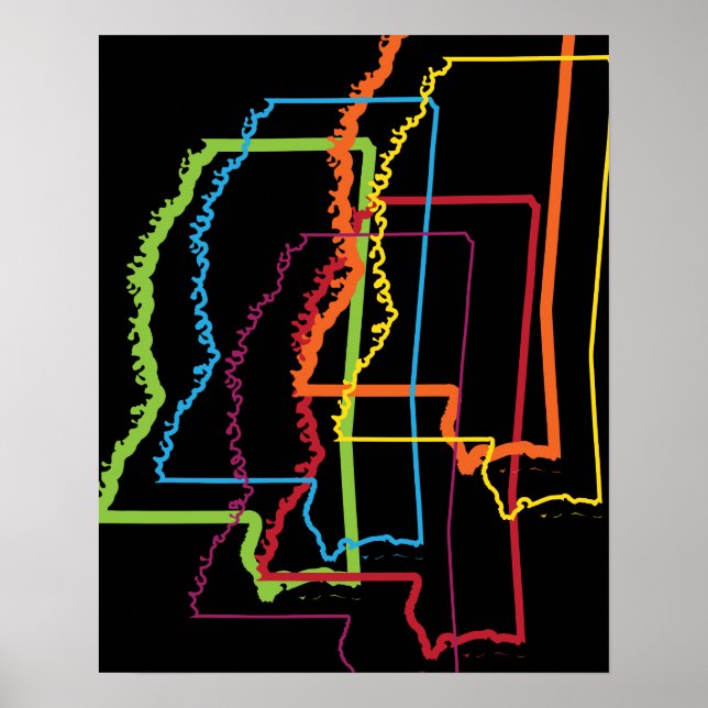 Poster rufo do orgulho do mississippi (Frente)