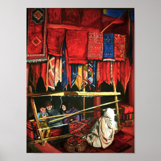 Poster Rug Weavers marroquino (Frente)