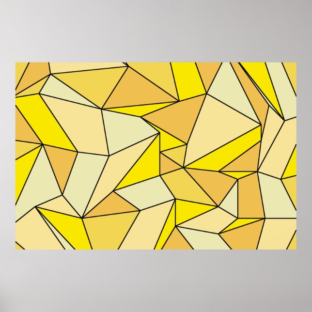 Poster "Rugas" Tons de Amarelo Estampa Extra Grande (Frente)