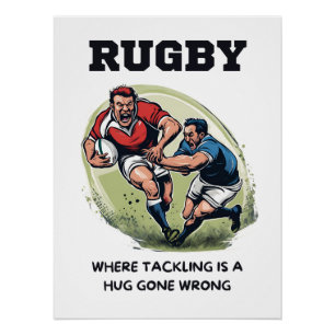 Póster Rugby, Onde A Luta É Um Abraço, Enganou-Se