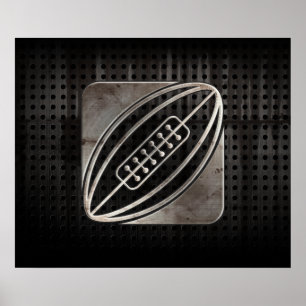 Poster Rugby; Preto legal