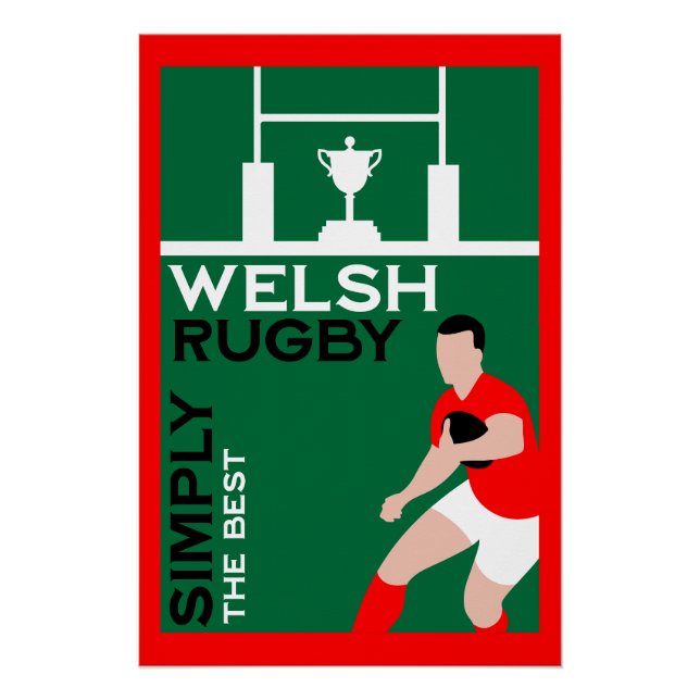 Póster Rugby Wales Fan Art (Frente)