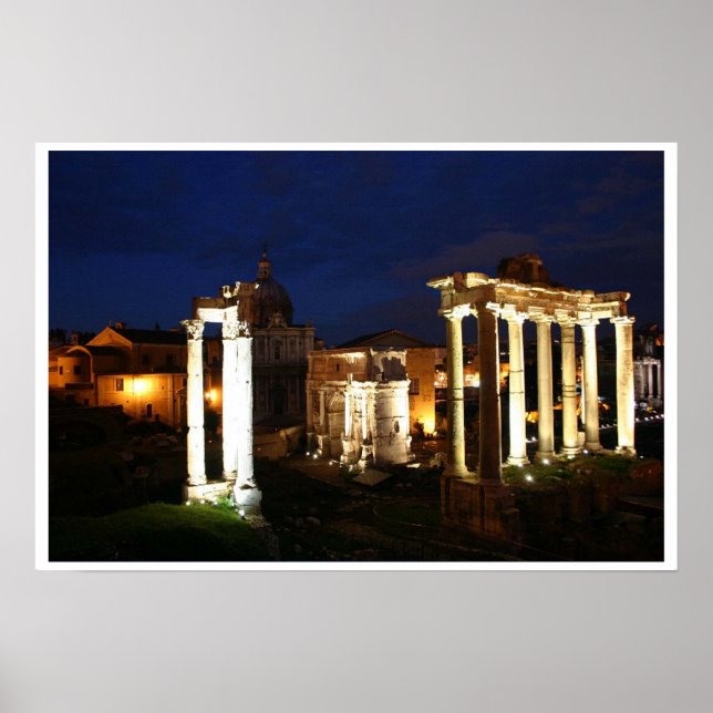 Poster Ruínas à noite (Frente)