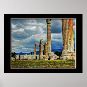 Poster Ruínas antigas na piscina de Atenas