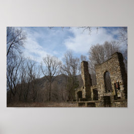 Poster Ruínas Cornish da propriedade