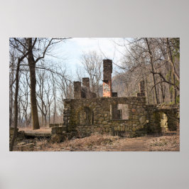 Poster Ruínas Cornish da propriedade