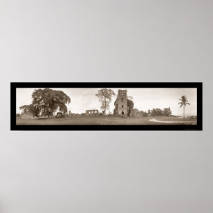 Póster Ruínas da foto velha 1930 de Panamá