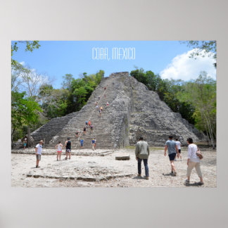 Poster Ruínas da Pirâmide de Coba Riviera Maya México