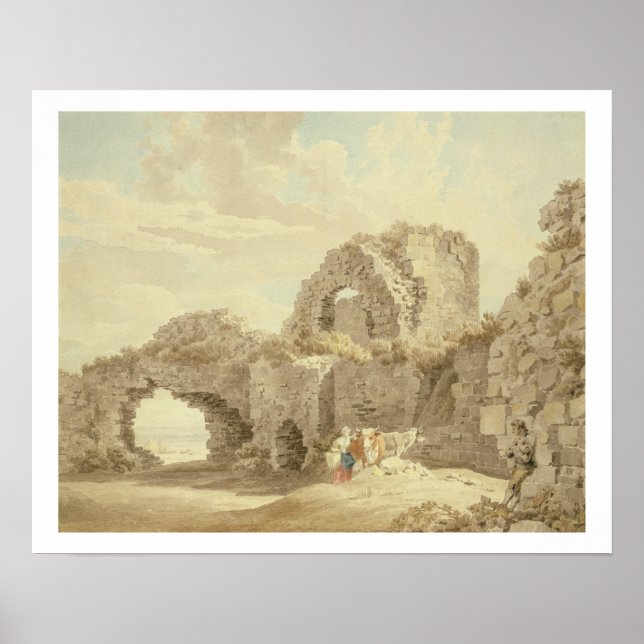 Póster Ruínas do Castelo de Pevensey (c/c no papel) (Frente)