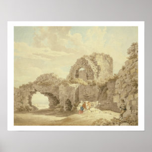 Póster Ruínas do castelo de Pevensey (w/c no papel)