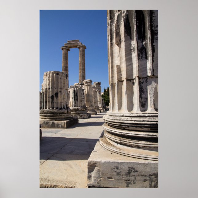 Póster Ruínas do templo grego antigo (Frente)