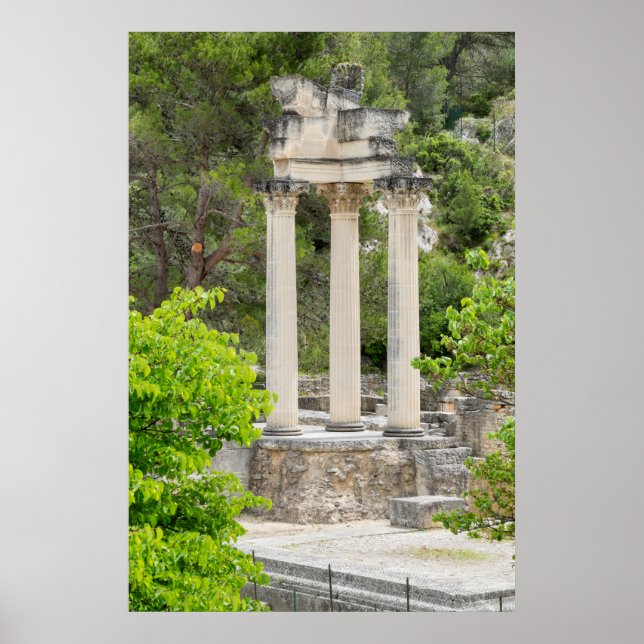 Poster Ruínas do Templo Romano, França (Frente)