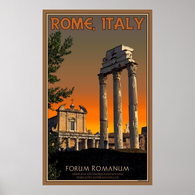 Póster Ruínas no Fórum Romano (Frente)