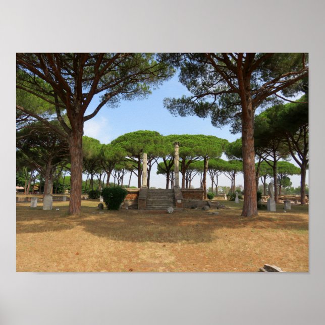 Póster Ruínas romanas de Ostia Antica (Frente)