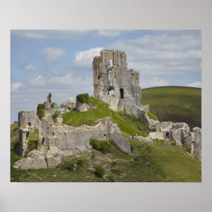 Póster Ruins do Castelo de Corfe, perto de Wareham, Dorse