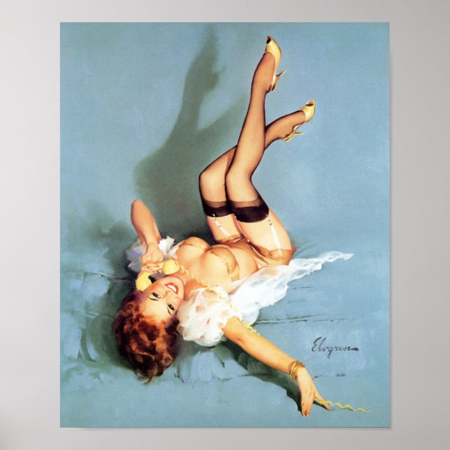 Póster Ruiva no pino do telefone (Frente)