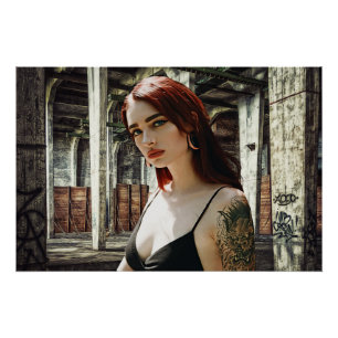 Póster Ruiva tatuada