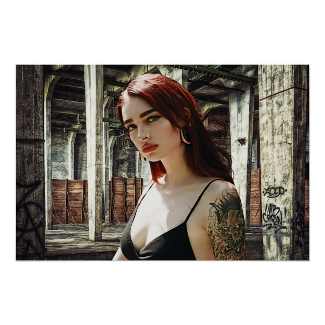 Póster Ruiva tatuada (Frente)