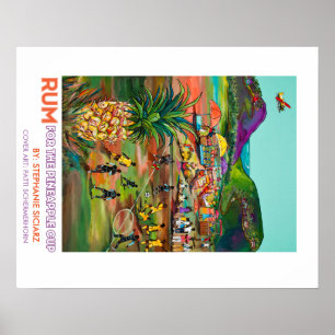 Poster Rum para o copo do abacaxi