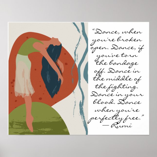 Poster Rumi Dance Cote com Dancer (Frente)