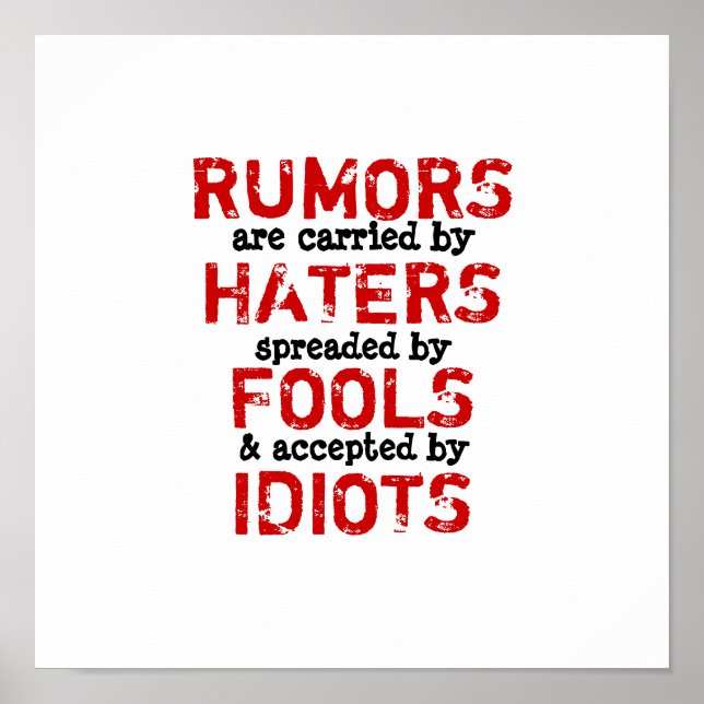POSTER RUMORS ~ 12x12 (Frente)