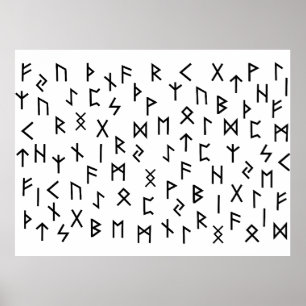 Poster Runas futhark antigas
