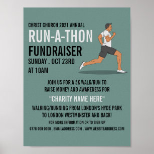 Poster Runner, Charity Run-Walk-a-Thon Event Advertising