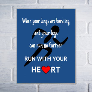 Póster Runner motivational quote sport