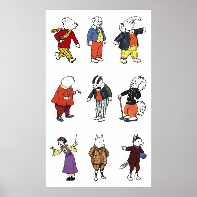 Poster Rupert Bear e Amigos (Frente)