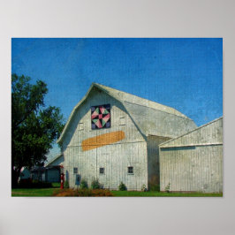 Póster Rural Iowa Barn