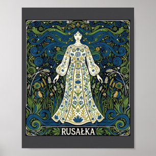 Poster Rusalka Eslava Água Srit Pagã Mitologia Arte Folcl