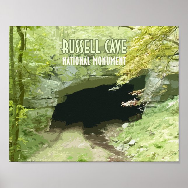 Poster Russell Cave National Monument Alabama (Frente)