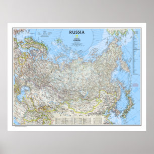 Poster " Rússia: 2012/presente - Mapa detalhado do Muro .