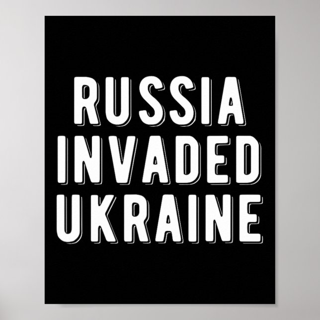 Poster Rússia invadiu a Ucrânia  (Frente)