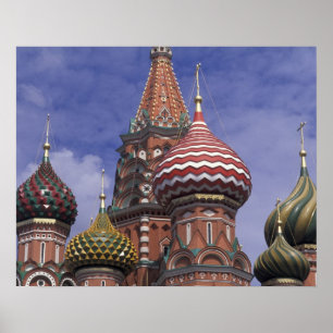 Poster Rússia, Moscou, Praça Vermelha. cebolas famosas