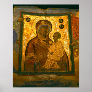 Póster Rússia, Província de Novgorod, mosteiro de Tikhv