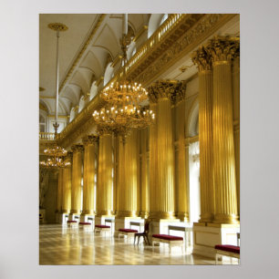 Poster Rússia, Ruas. Petersburgo, Palácio de inverno, O