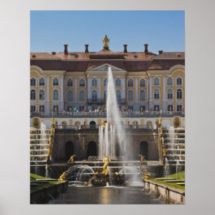 Póster Rússia, Santo Petersburgo, Peterhof, Grand Palace