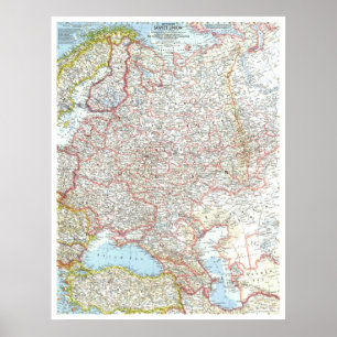 Poster "Rússia (União Soviética ocidental): MAPA 1959