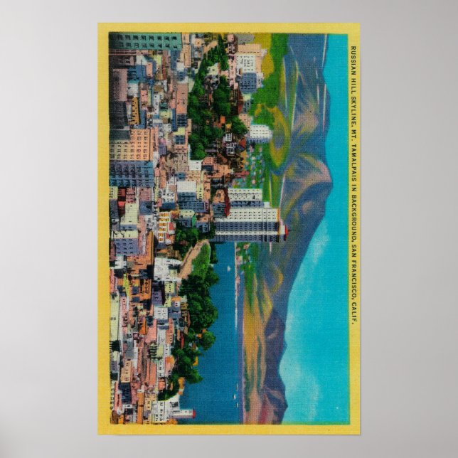 Póster Russo Hill Skyline com (Frente)