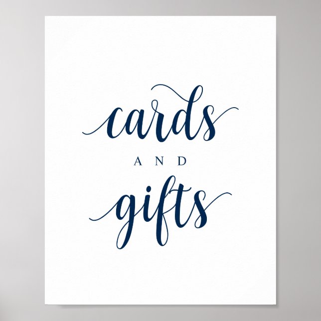 Poster Russo moderno, Marinho Azul, Cartões e Presentes d (Frente)