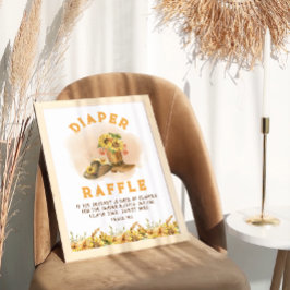 Poster Russo Rodeo Chá de fraldas Fralda Raffle