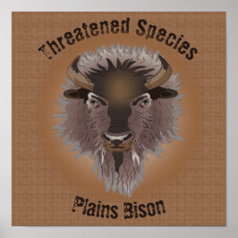 Poster Russo Western Plains Bison